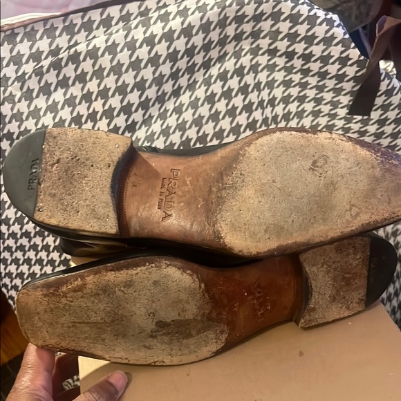 Prada Men's Black Leather Side Zipper Ankle Boots GUC! - Picture 11 of 16